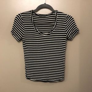 Striped Brandy Melville shortsleeved crop top